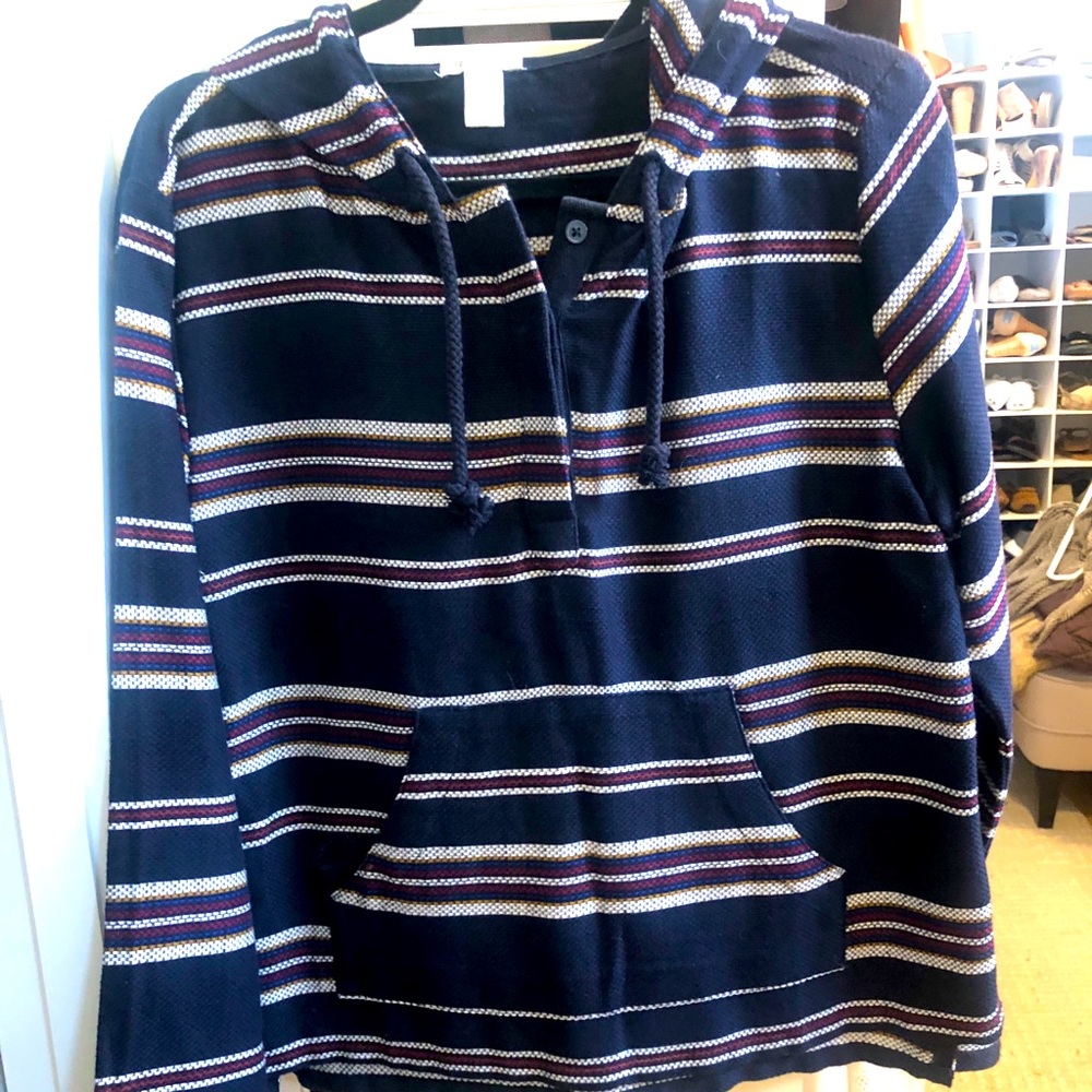 Forever 21 Hooded Pullover in navy color